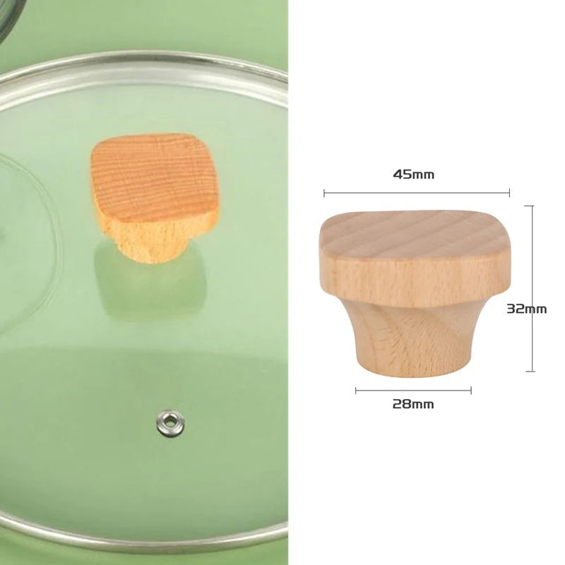 Wood Knob Pan Lid Holding Handle Wood Lid Handle Pot Lid Universal Kitchen Cookware Lid Replacement Knob Cookware Accessories Zpaxo