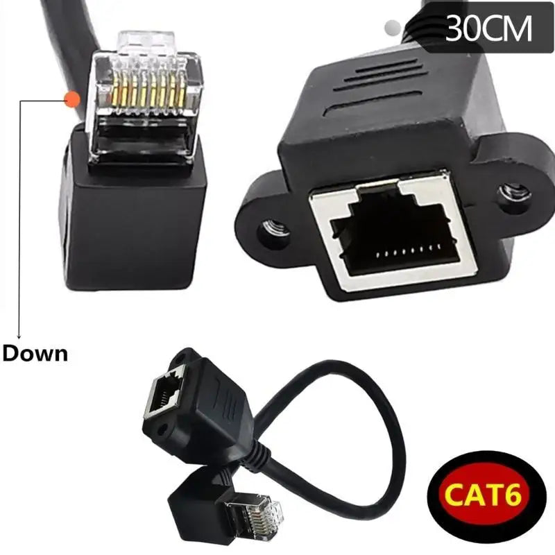 652F 90 Degree Ethernet Cable Left Right Up Down Bend Line Space Zpaxo