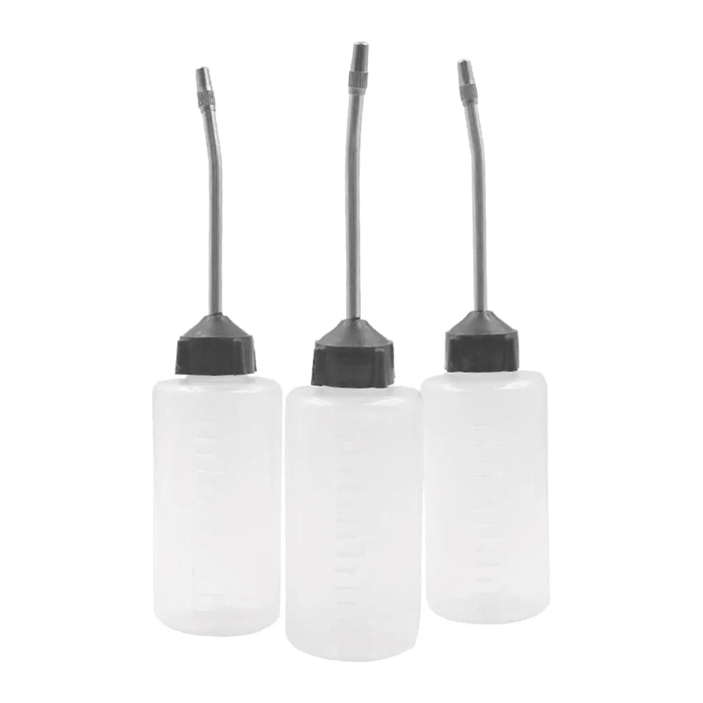 3 Pieces Sewing Machine Oil Can with Long Angle Spout 120ml Refueling Empty High Strength Iron Nozzle Tool Oiler for Factories Zpaxo