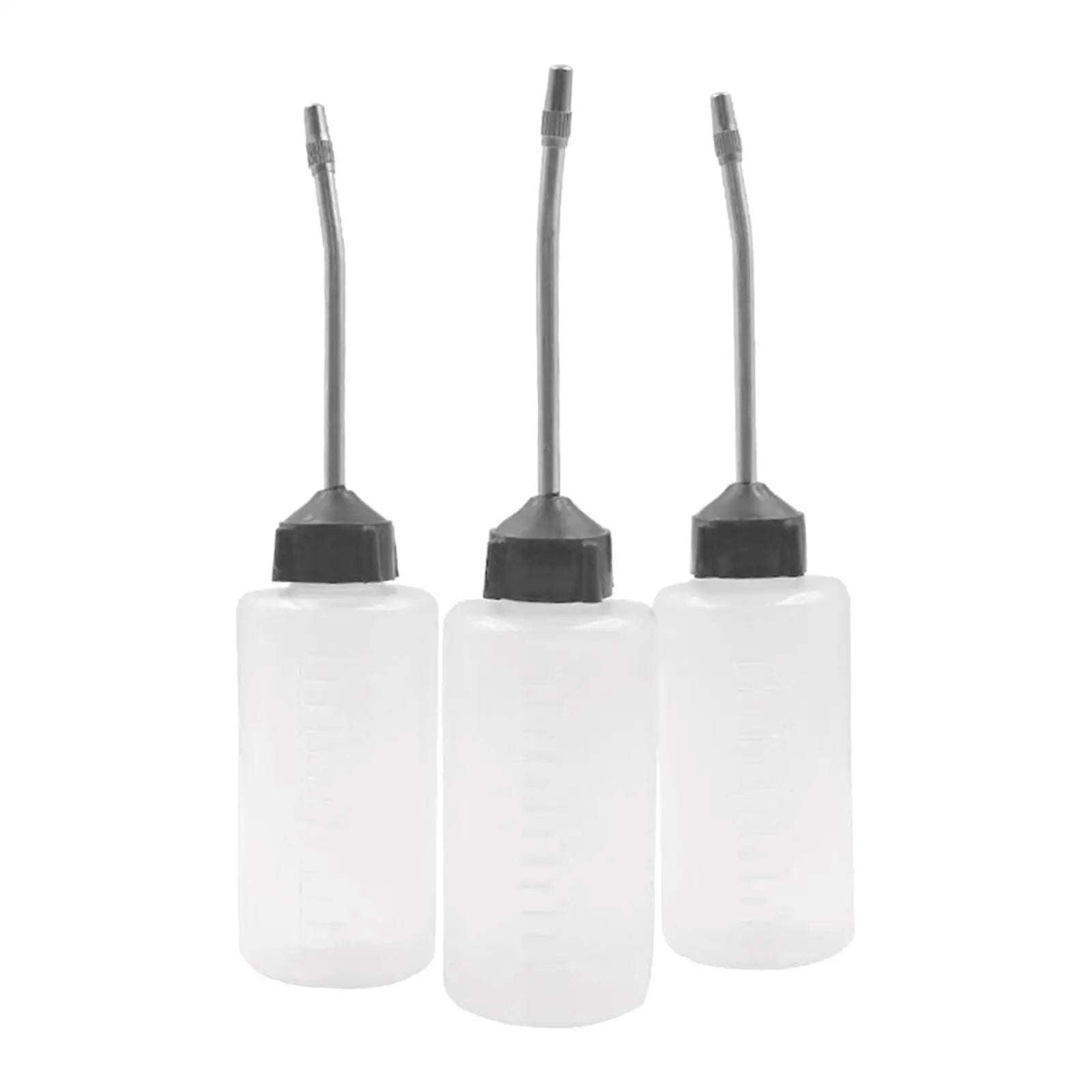 3 Pieces Sewing Machine Oil Can with Long Angle Spout 120ml Refueling Empty High Strength Iron Nozzle Tool Oiler for Factories Zpaxo