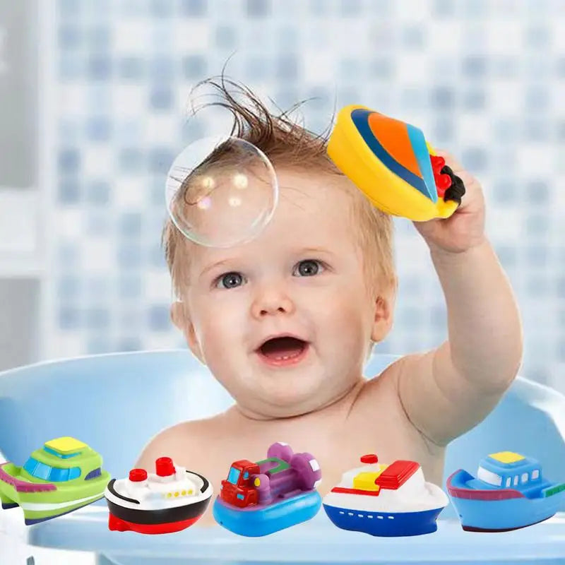 Boats For Bathtub Water Pool Toys Set Of 6 Toddler Bathing Playing Supplies For Boys Girls Swimming Pool Entertainment Tool Zpaxo