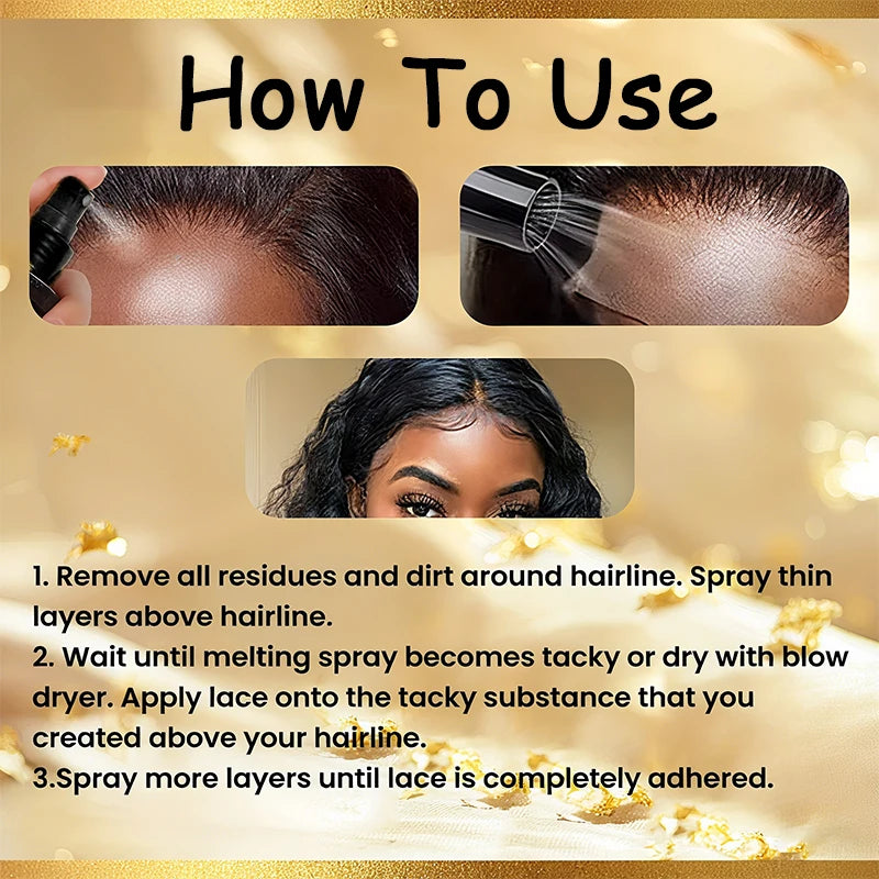 Lace Melting Holding Spray Glue-less Hair Adhesive Wigs Tint Wig Zpaxo