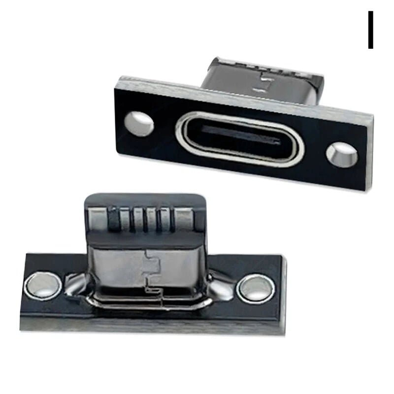 USB 3 1 C Socket Screw Fixing Plate Type-c Jack 2Pin 4Pin 5Pin 6Pin Zpaxo I