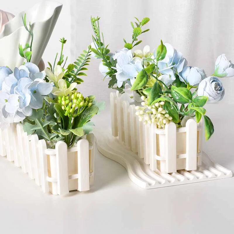 Fence Flower Pot – Plastic Plant Basket for Home & Office