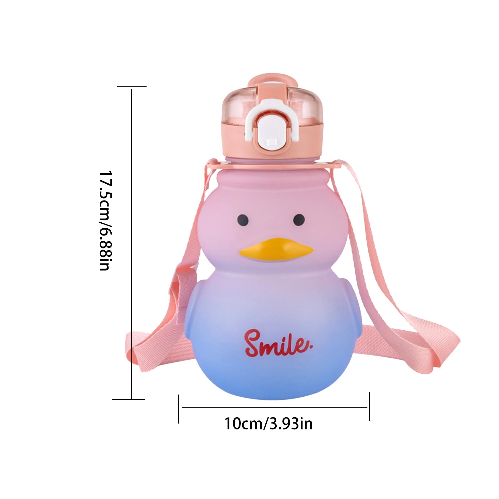 Cute Water Bottle Girls Straw Portable Children's Kawaii Duck Kettle
