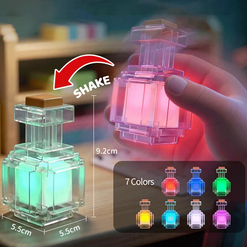 Rechargeable Night Light Mini 7 Liquid Medicine Bottle Pixel Wind