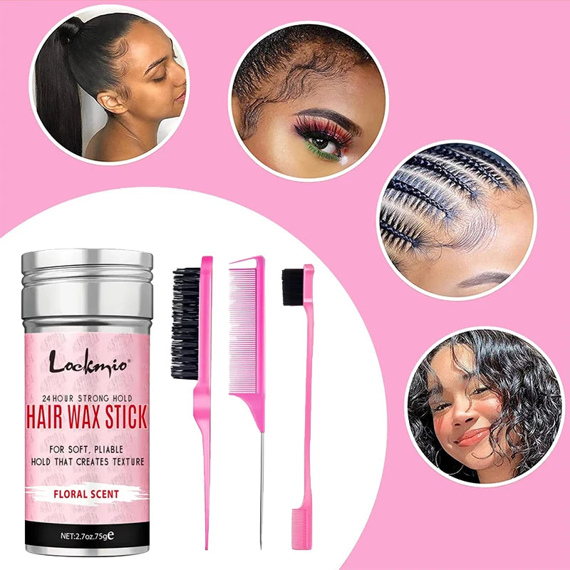 2026 New Arrival！Wax Stick Set Professional Styling Kit For Women Anti-frizz Smoothing Broken Back Hair Mud Messy Hairs Wax Rod Zpaxo