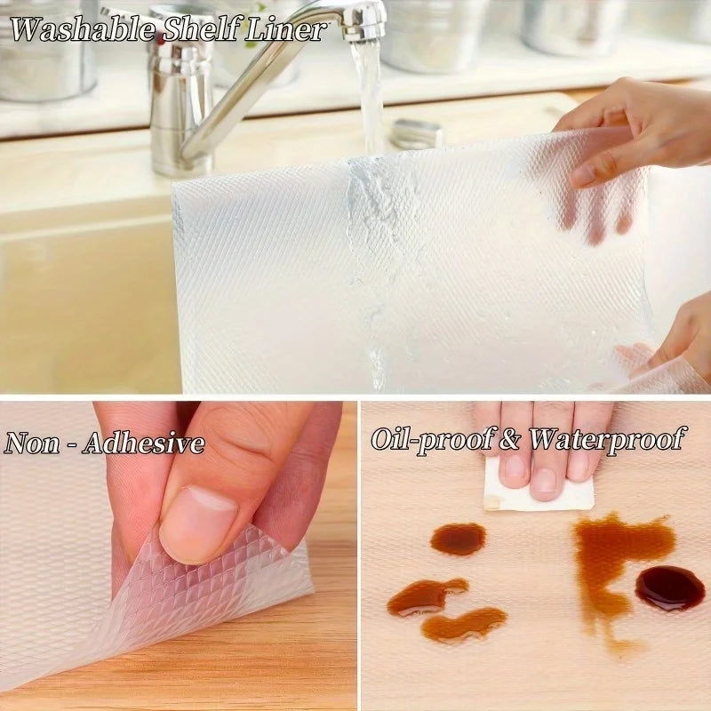 1 Roll Non-slip Plastic Shelf Liner Multipurpose Cabinet&drawer Mat