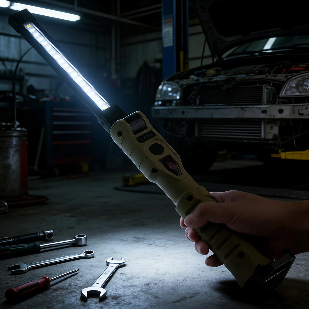 Folding COB XPE LED Work Light USB Rechargeable Flashlight
