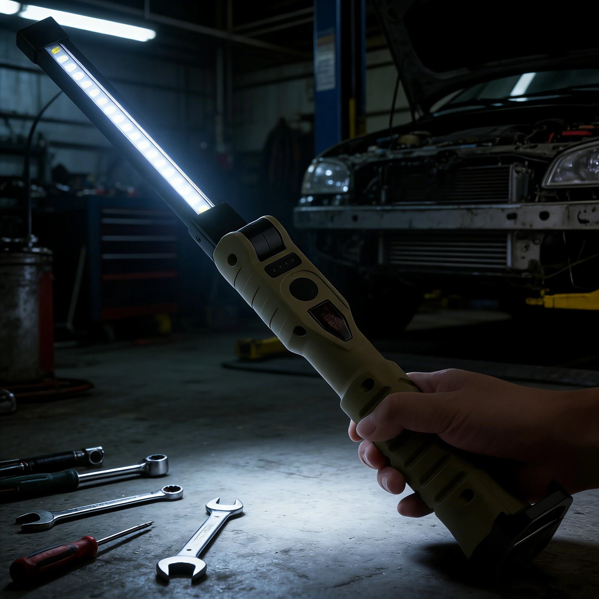 Folding COB XPE LED Work Light USB Rechargeable Flashlight