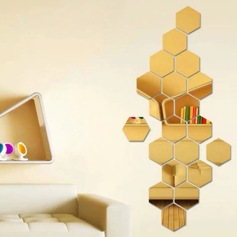 Mirror Wall Sticker Living Room Bedroom Entryway Decorative Adhesive