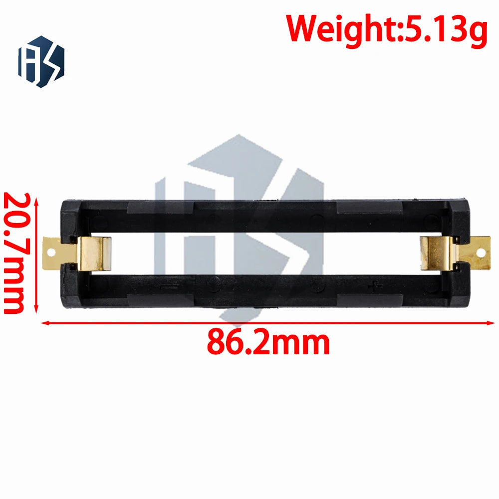 1-10PCS 1/2-Cell 18650 Battery Holder – Bronze Pins DIY Power Bank Case (Wholesale Dropship) Zpaxo