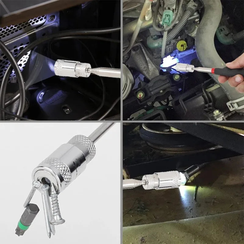Telescoping Inspection Mirror & Magnetic Pick-Up Tool with LED