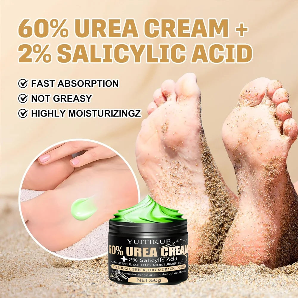Urea Cream 60g – Cracked Heels, Dry Hands & Rough Skin Repair Foot & Skin Cream Zpaxo