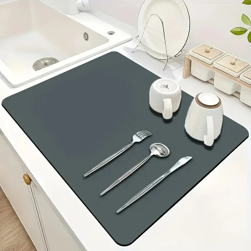 Absorbent Coffee Mat Anti-slip Rubber Pad Espresso Machines Protects