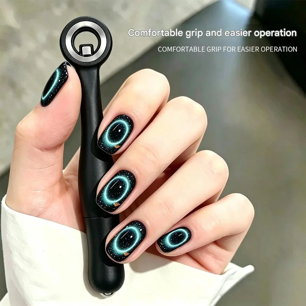 Gourd Shaped Strong Cat Eye Magnetic Nail Magnet 3 In 1 Extra Thick Large Powerful Versatile Nail Art Magnetic Styling Tool Zpaxo