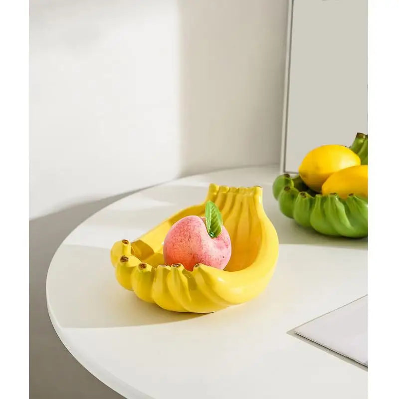 Creative Banana Shaped Storage Tray Ceramic Fruit Household Snack