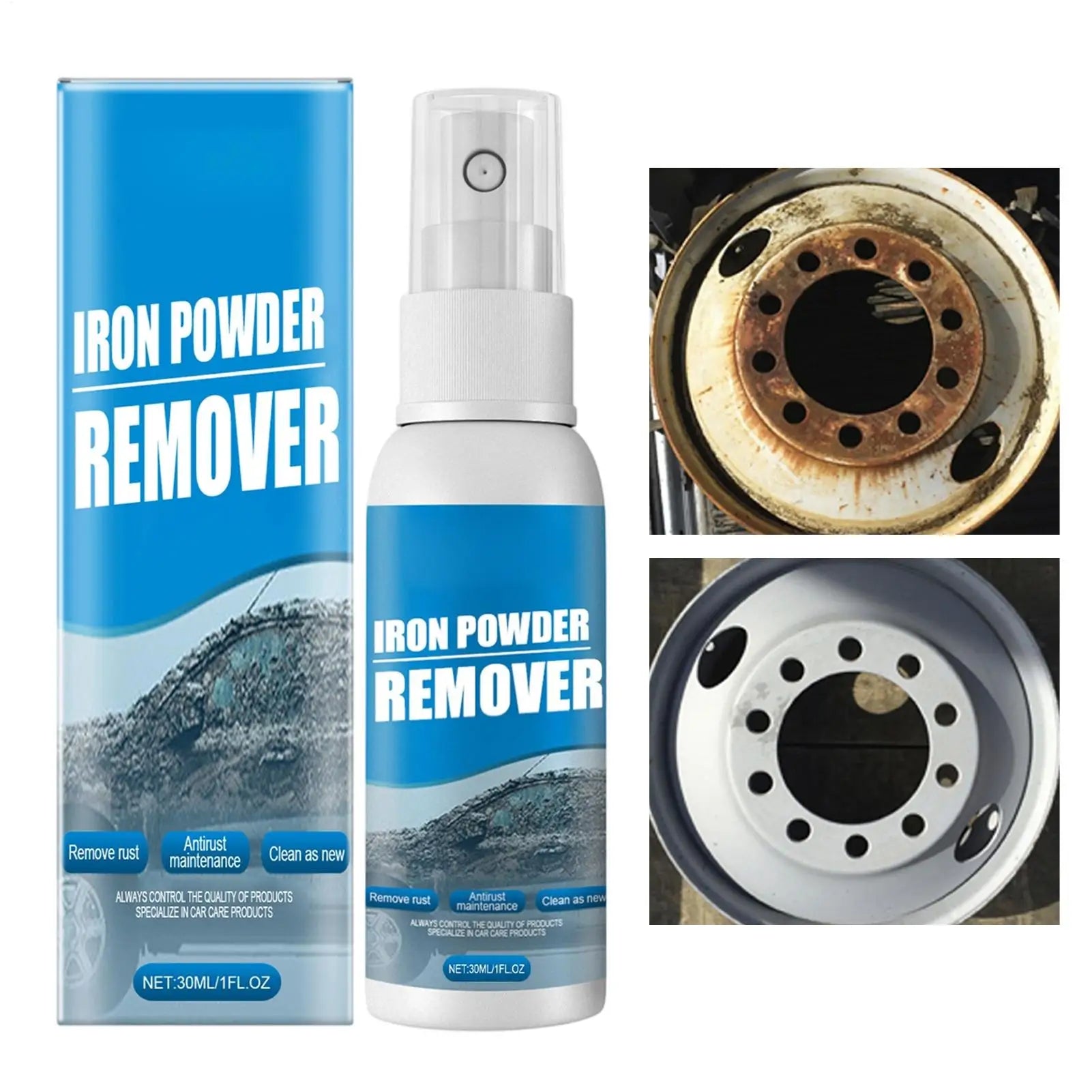 Car Rust Remover Fast Acting Iron Fallout Spray Metal Wheel Paint