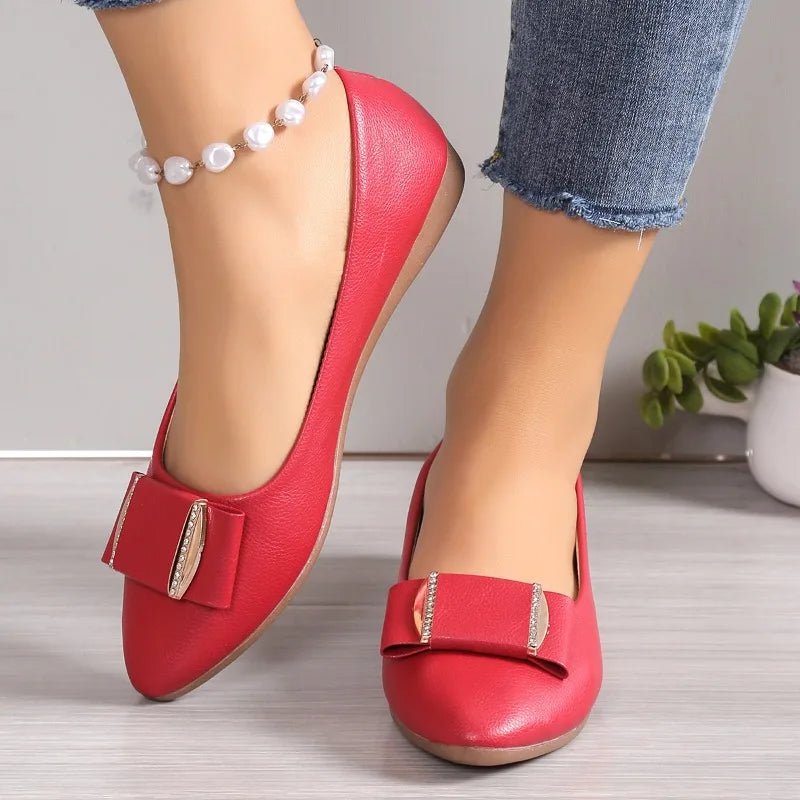 Women's Solid Comfortable Vintage Pointed Closed Toe Single Shoes Zpaxo wine red 35