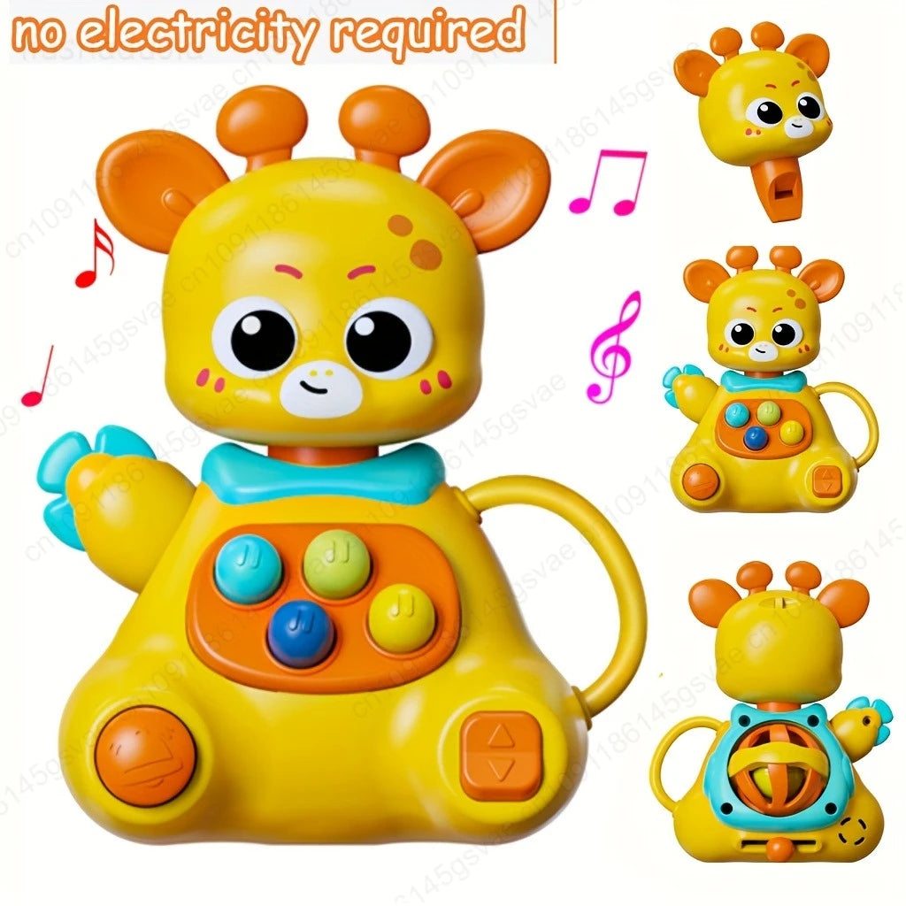 Dutora Baby Rattle Toy – Elephant & Deer ABS Plastic, Ages 0–3 Baby Rattle Toy Zpaxo yellow deer