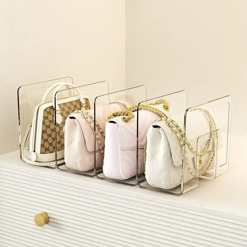 Acrylic Handbag Storage Rack, Transparent Handbag Storage Box, Display Rack, Fashionable Handbag Hanger, Wardrobe Shelf Rack