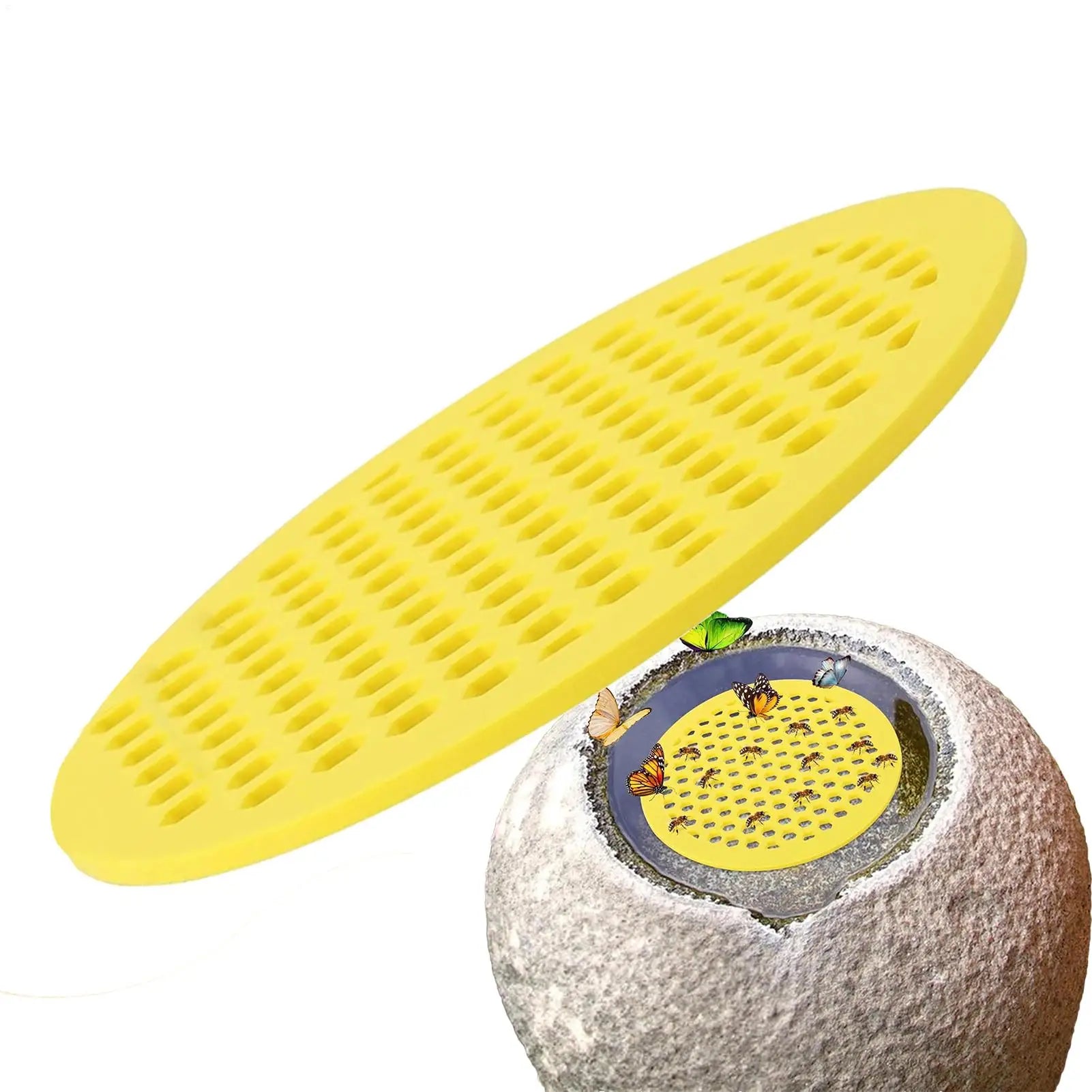 Bee Drinking Trays Round Floating Island Water Catcher Cups EVA Foam
