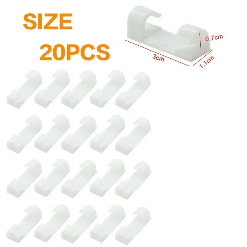 Self-Adhesive Cable Clips – Cord Organizer for Desk, Car & Home