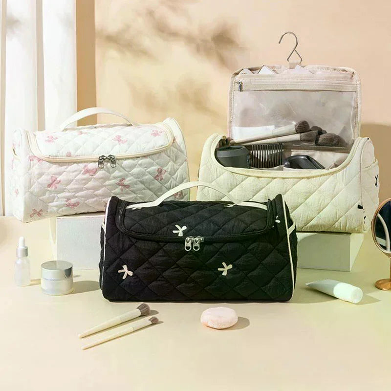 Quilted Travel Case Airwrap Cotton Hair Tools Bag Hangable Storage Zpaxo