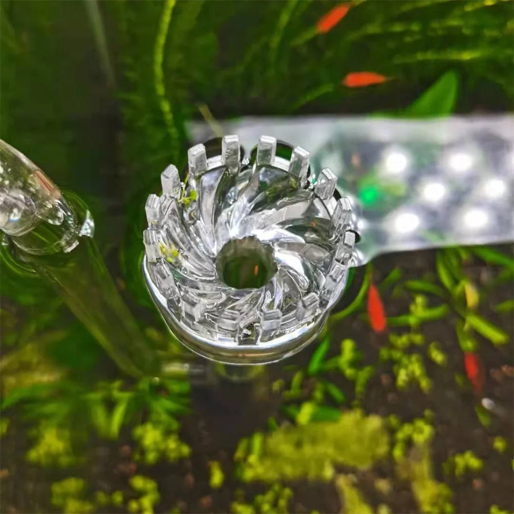 Clear Glass Lily Pipe Outflow Skimmer Inflow Suction Cup Aquarium