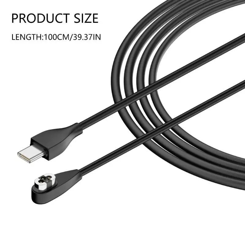 Magnetic Replacement Charging Cable Type C/USB 4Pin Earphones Fast Charging Wire Line for S710 Black Zpaxo