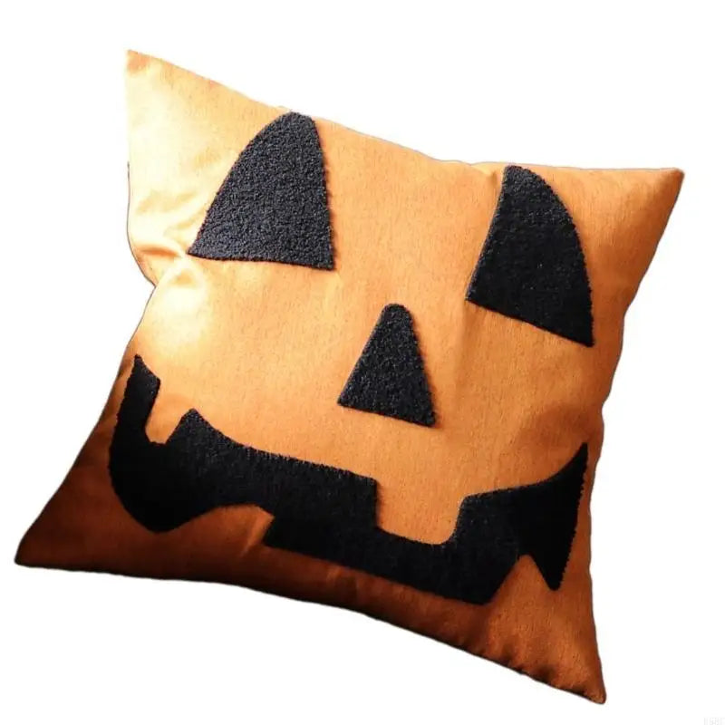 Washable Embroidered Pillow Cover Halloweens Themed Home Accent Soft