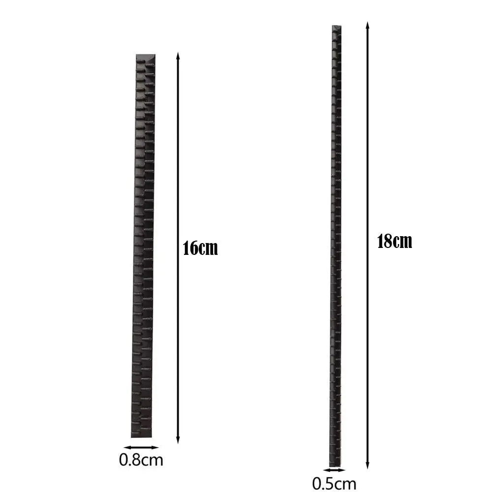 Two Rows Teeth Shaped Anti Slip Strip Black DIY Handmade Hairpin Back Zpaxo