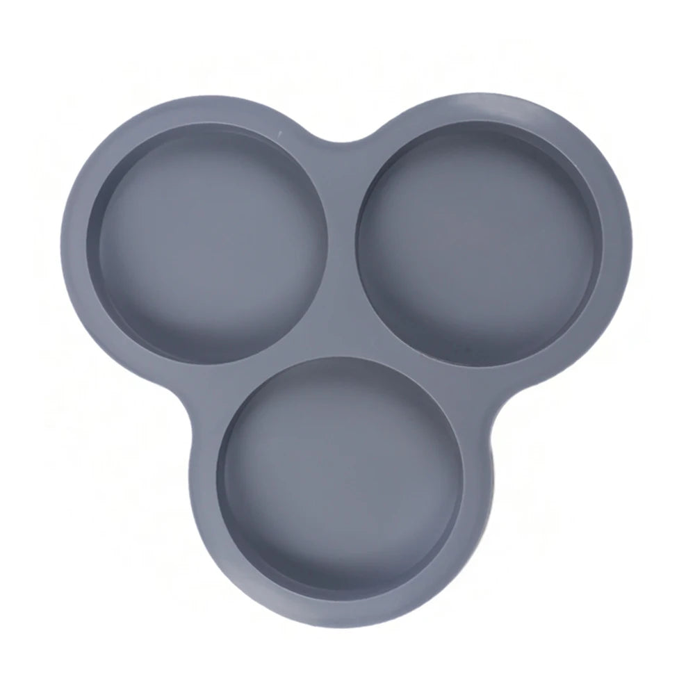 Silicone Egg Mold Air Fryer Egg Pan Reusable 3-Cavity Muffin Cake Baking Mould Kitchen Cooking Accessories Zpaxo Dark Grey