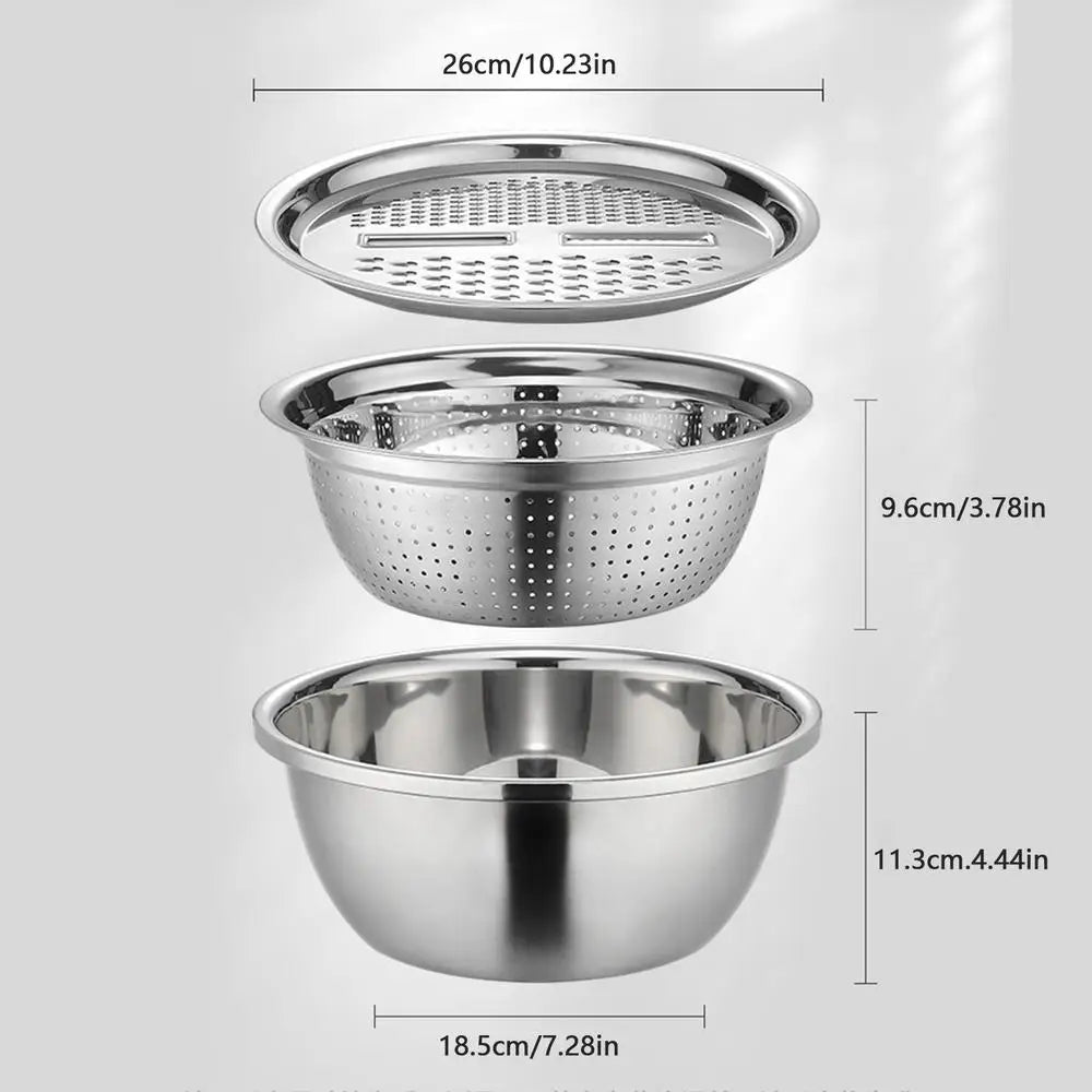 Colander Strainer Set, Salad Spinner Fruit Vegetable Rice Washing Strainer Basket Bowl, Rice Rinser Food Graters with Container Zpaxo 26cm United States