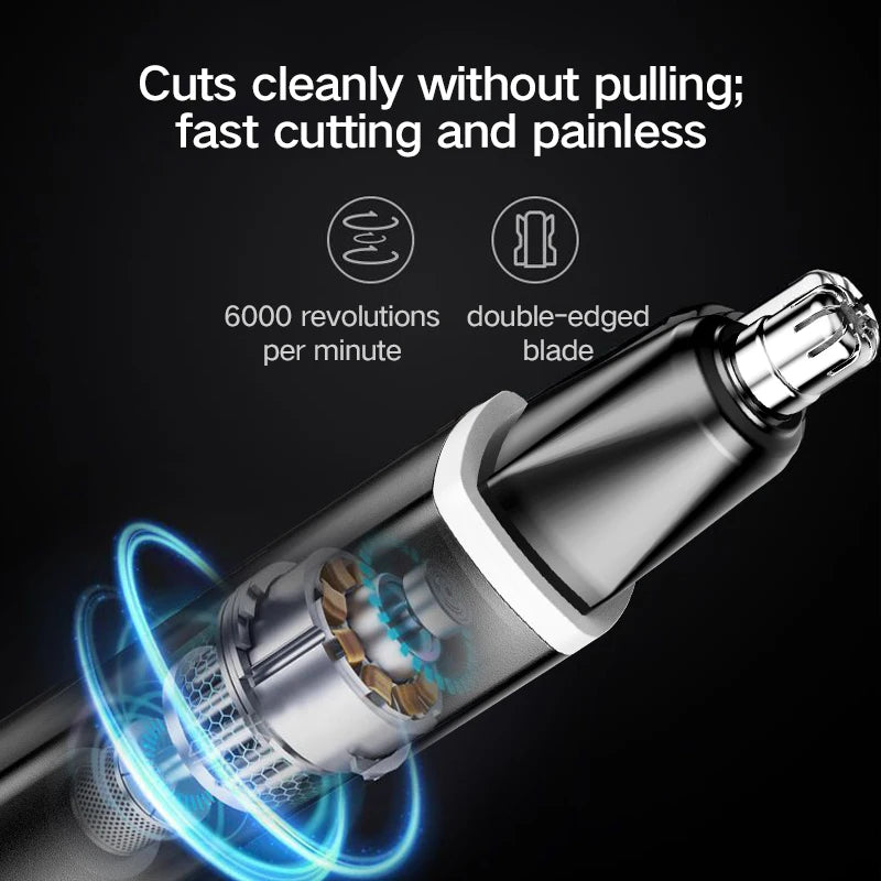 Portable Mini Rechargeable Electric Nose Hair Trimmer Washable