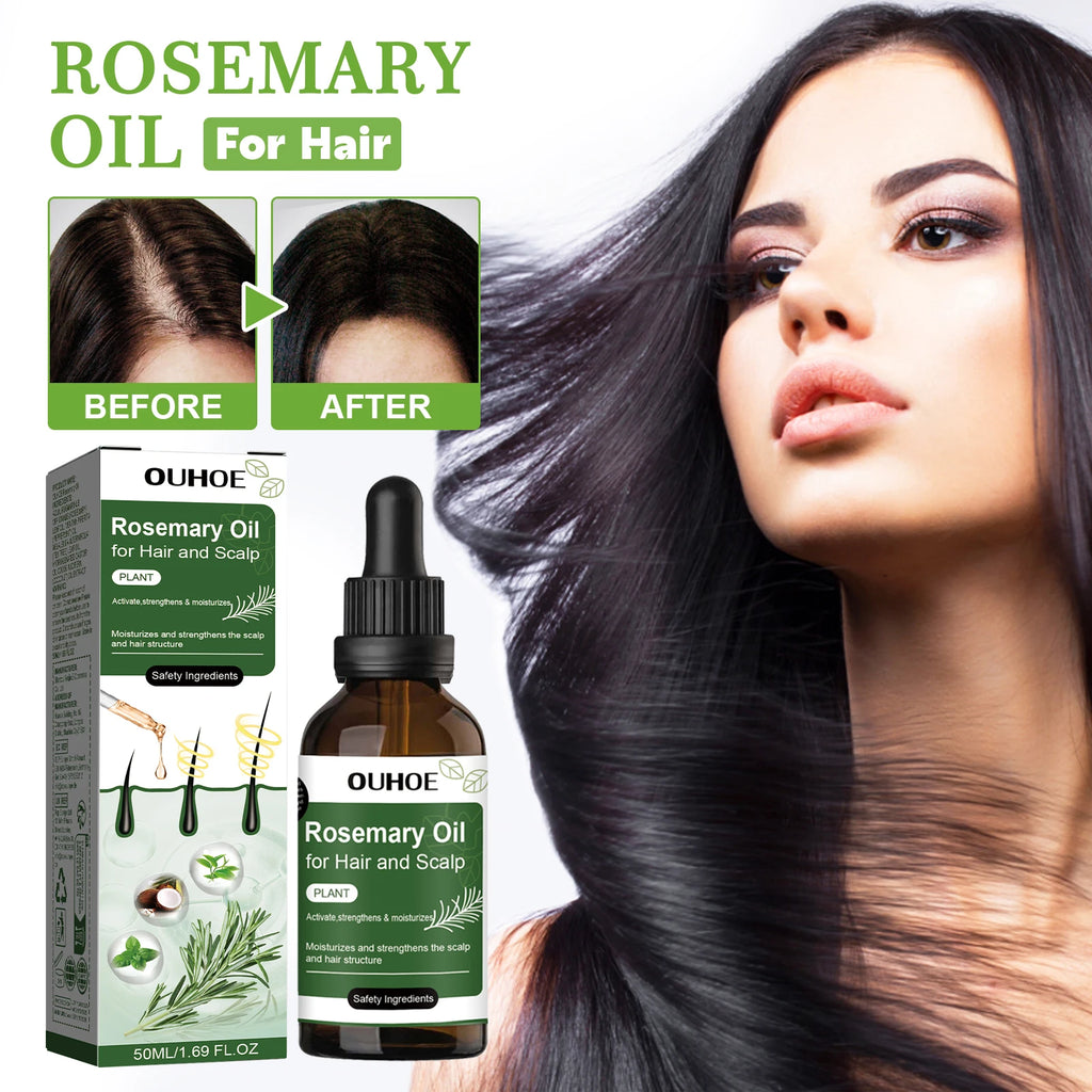 Rosemary Oil for Hair 50ml Scalp Treatment with Coconut Peppermint Oil Nourishing Hair Serum for Shine Strength All Hair Types Zpaxo 1PC