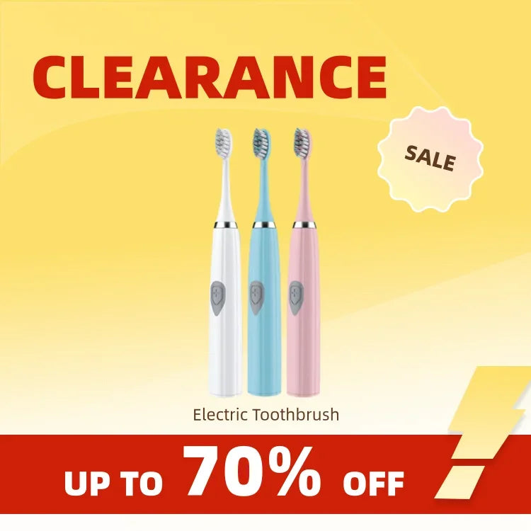 Clearance_Electric Toothbrush for Adults Soft Portable Battery Endurance IPX6 Waterproof Intelligent Effective Oral Care Men Wom Zpaxo
