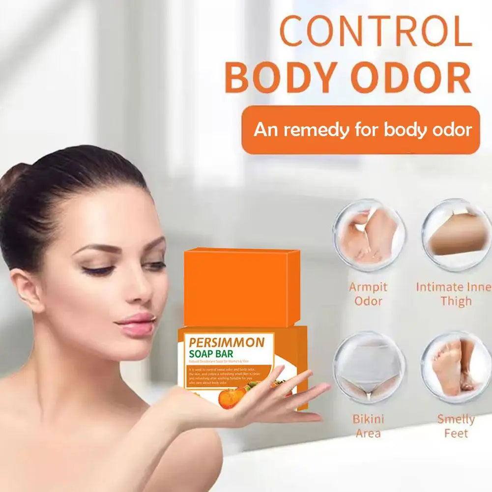 Hand Made persimmon soap bar Body Cleaning Lightening Dark Underarm Leg Body Cleansers Brightening Face Soap Tender Skin Care Zpaxo