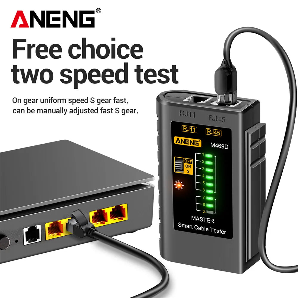 ANENG M469D Tester RJ45 RJ11 RJ12 CAT5 UTP LAN Cable Network