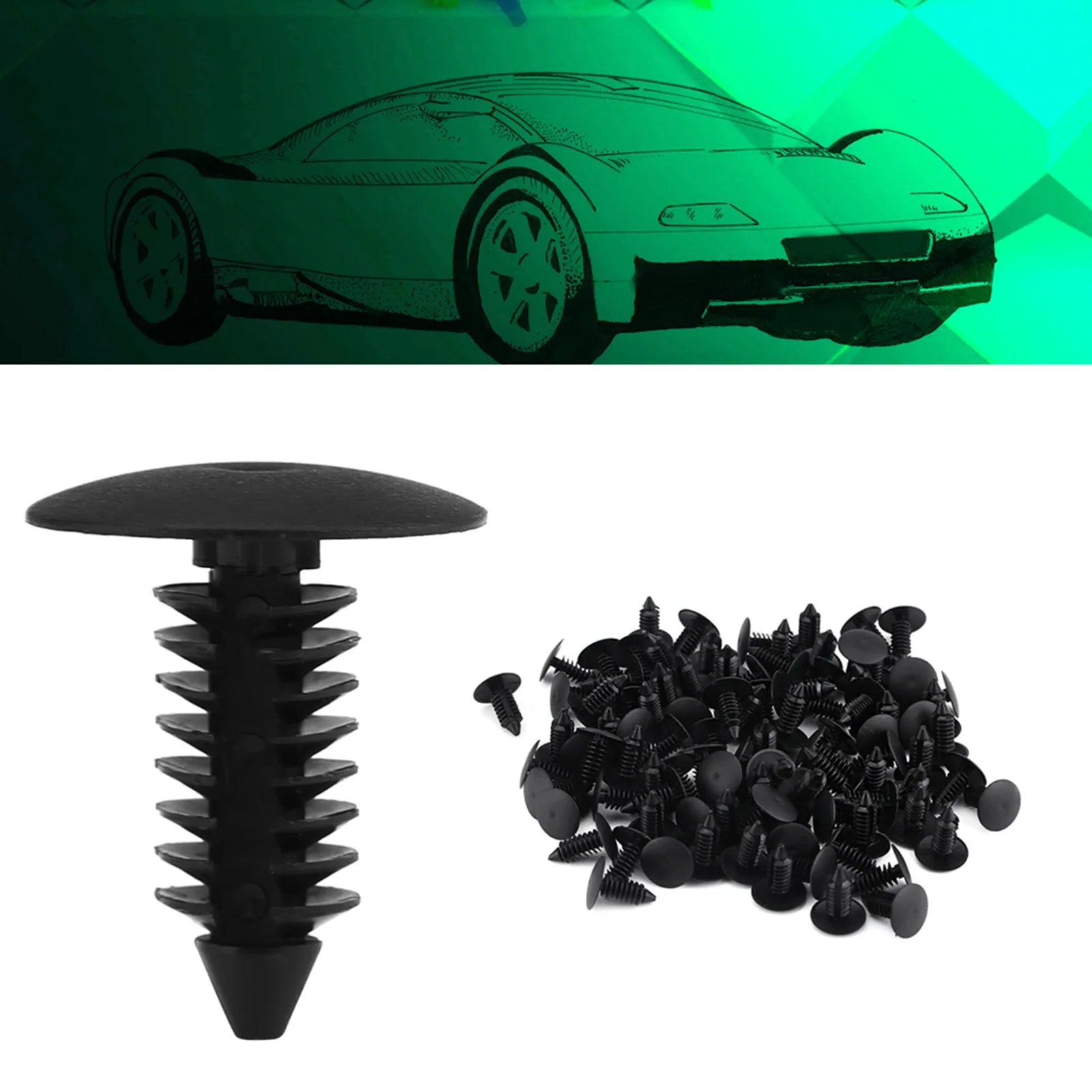 Car Door Trim Bumper Rivets Clip Screws Push Fastener Retainer Clips