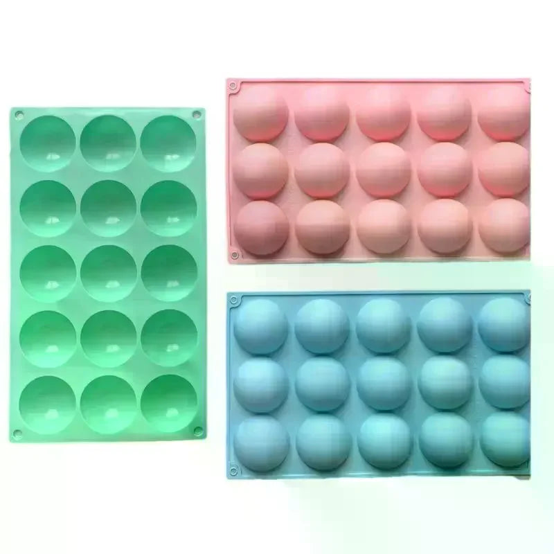 3D Ball Round Half Sphere Silicone Mold DIY Baking Pudding Mousse Zpaxo