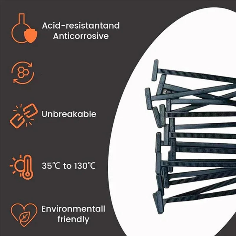 Car Nylon Cable Tie Buckles Universal Heavy Duty Self-Locking Zip Ties Holder with Pin Button Fasteners Car UV Resistant Ties Zpaxo