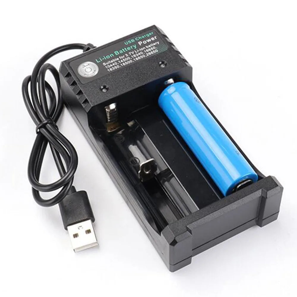 4 Slots 18650 Charger Li-Ion Battery 4.2V USB Independent Charging Portable Electronic 18500 16340 14500 26650 Battery Charger Zpaxo 2 Ports