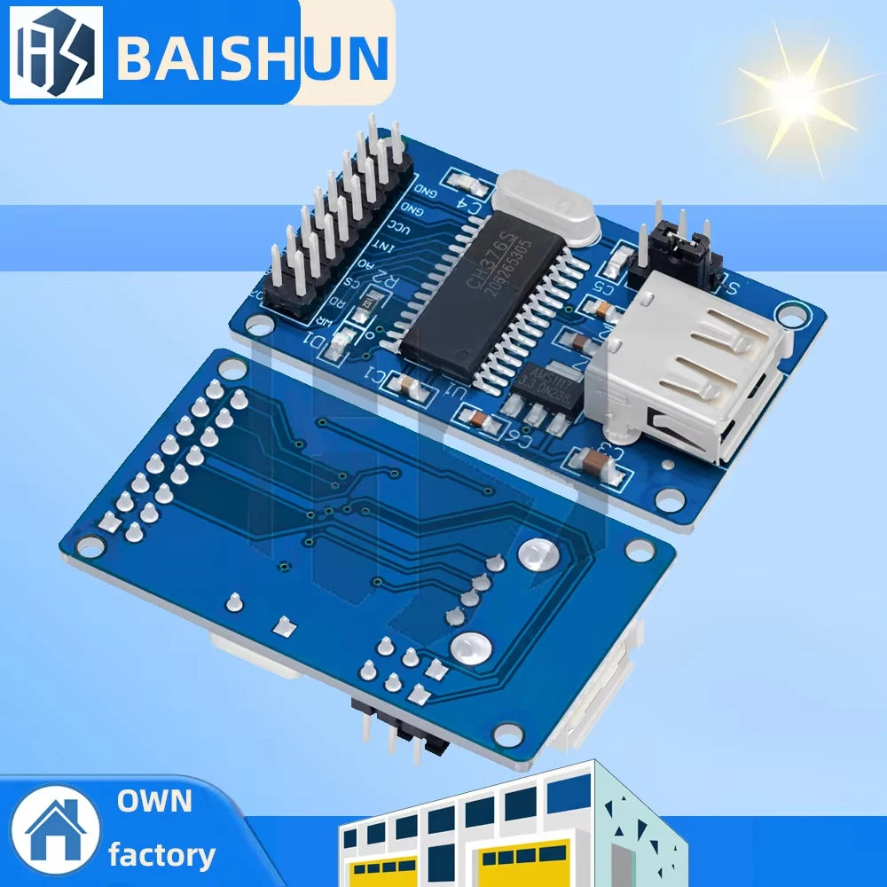 CH376 CH376S USB Host Controller Module U Disk Read Write Control Zpaxo Default Title