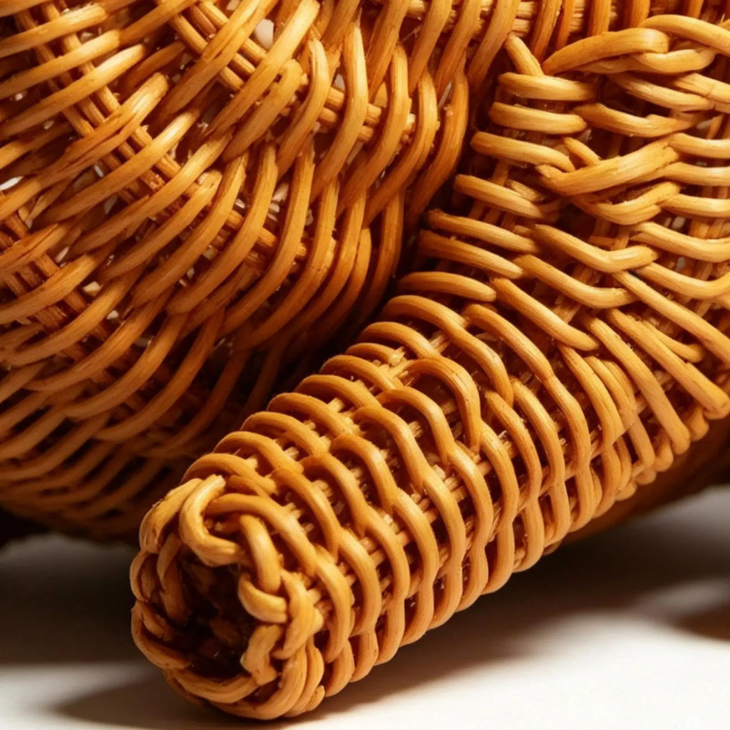 Woven Fruit Basket Imitation Rattan Cute Dog Shape Decor Storage