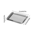 Luxury Square Stainless Steel Serving Tray,Coffee Tray,Desserts – Elegant Serving Platters For Cafe, Restaurant Bathroom Tray Zpaxo S Silver
