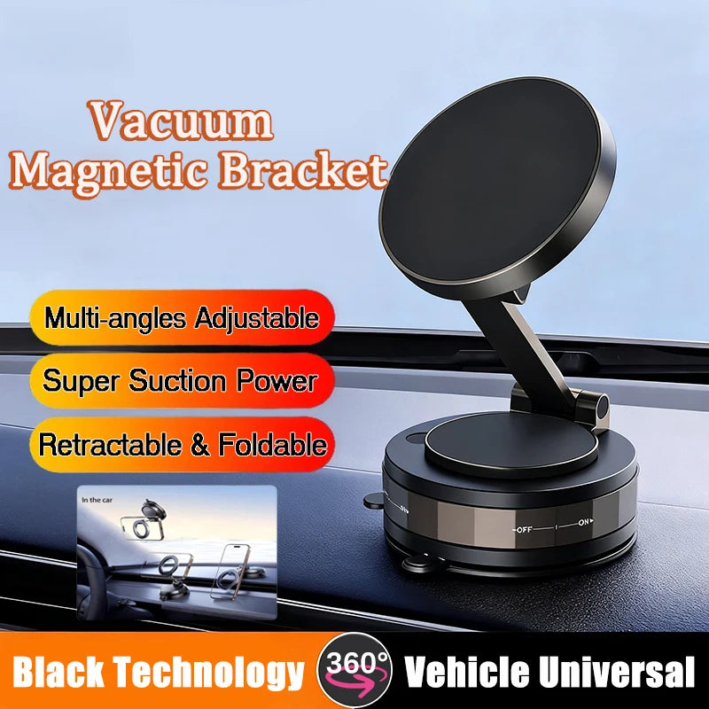 Vacuum Suction Phone Holder Magnetic Car Navigation Bracket 360