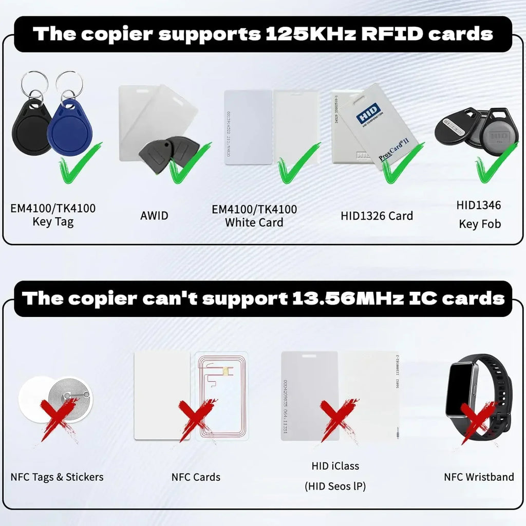 DIXSG Handheld 125kHz RFID Duplicator Reader Writer Copier T5577 Zpaxo