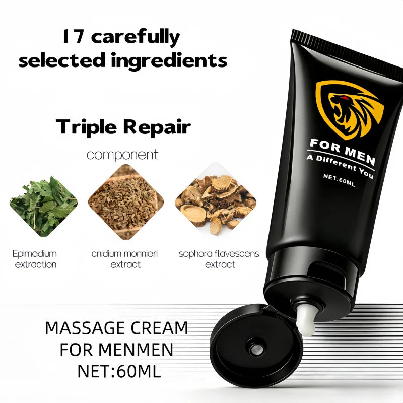 Men's Massage Cream for Intimate Experience Interactive Relaxation Fast Absorption Non-Greasy Promotes Bonding And Comfort Zpaxo