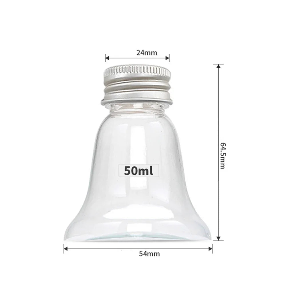 10-Pack Fillable Christmas Ball Ornaments – 50ml Clear Plastic